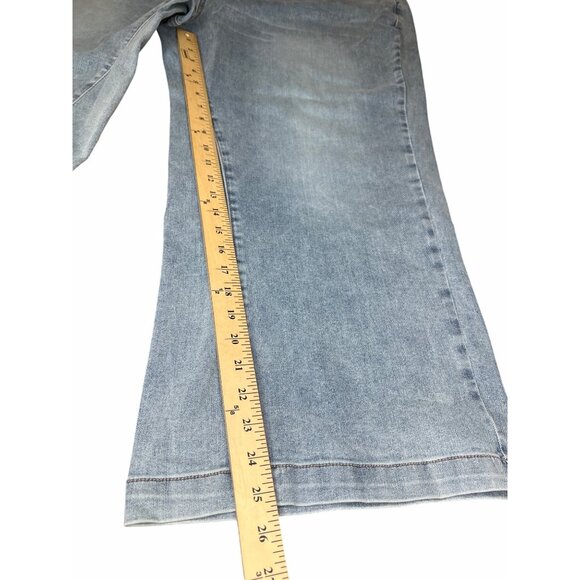 NYDJ Womens Teresa Wide Leg Ank Contour Skylar Light Wash Denim Jeans Size 26W - Picture 13 of 16